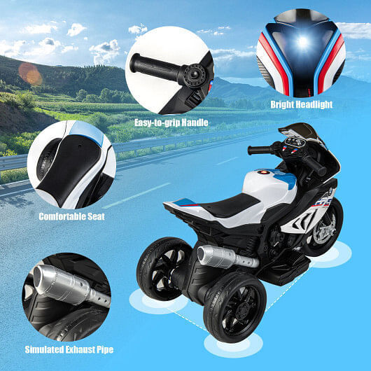 Load image into Gallery viewer, BMW Kids Motorcycle Ride-On Toy for Ages 3-8 - White
