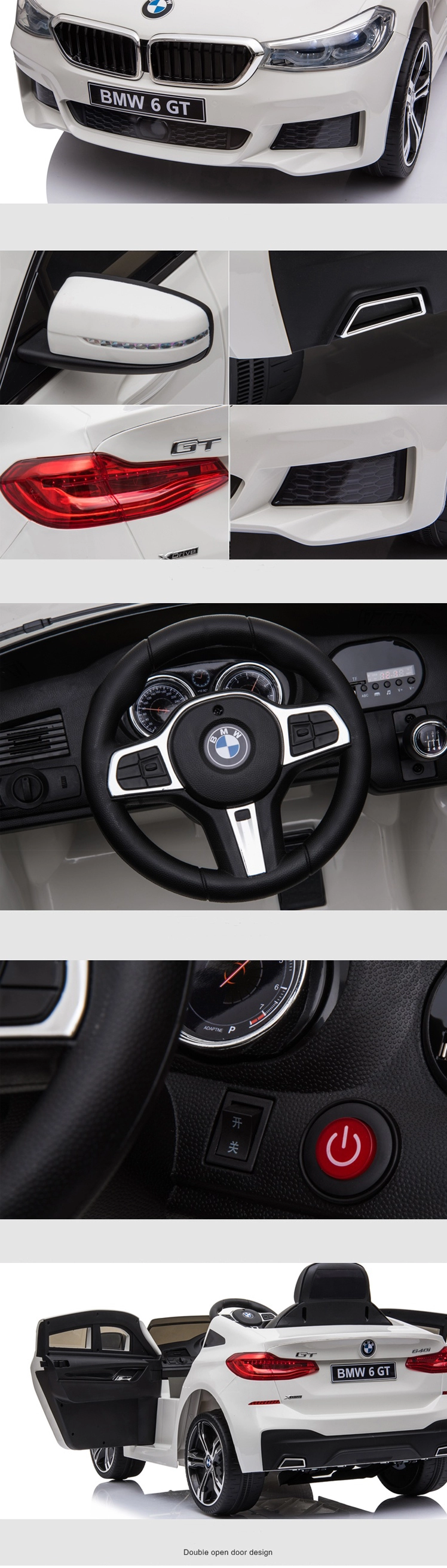 Load image into Gallery viewer, BMW 6 Series Gran Turismo Ride On Car For Children W/Magic Cars® Wireless RC Parental Control
