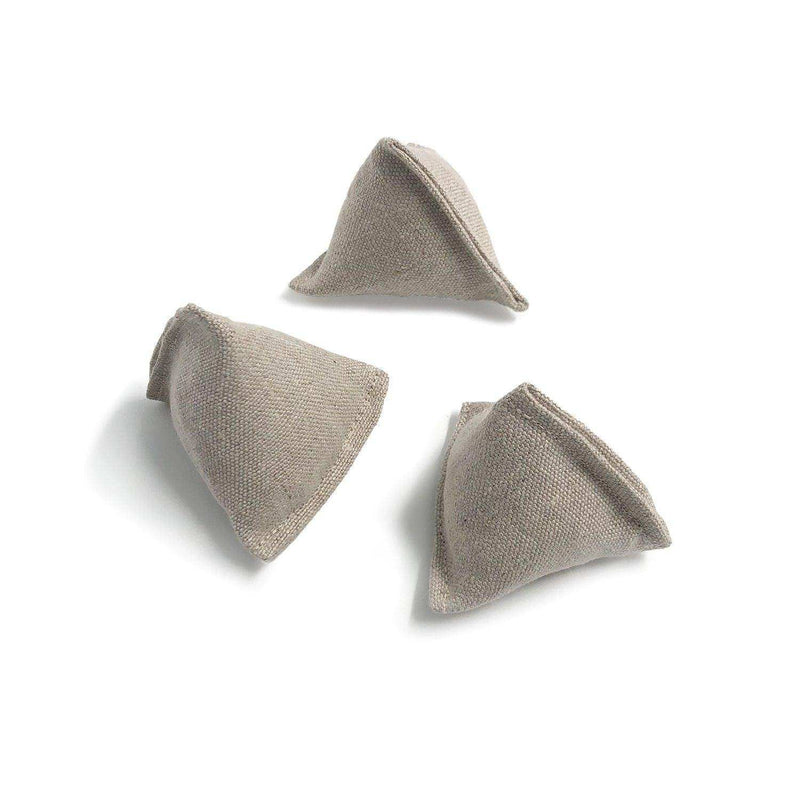 Load image into Gallery viewer, Catnip Pyramid Toy in Cotton and Hemp with Buckwheat for Crinkles - Skoutley Outdoors LLC
