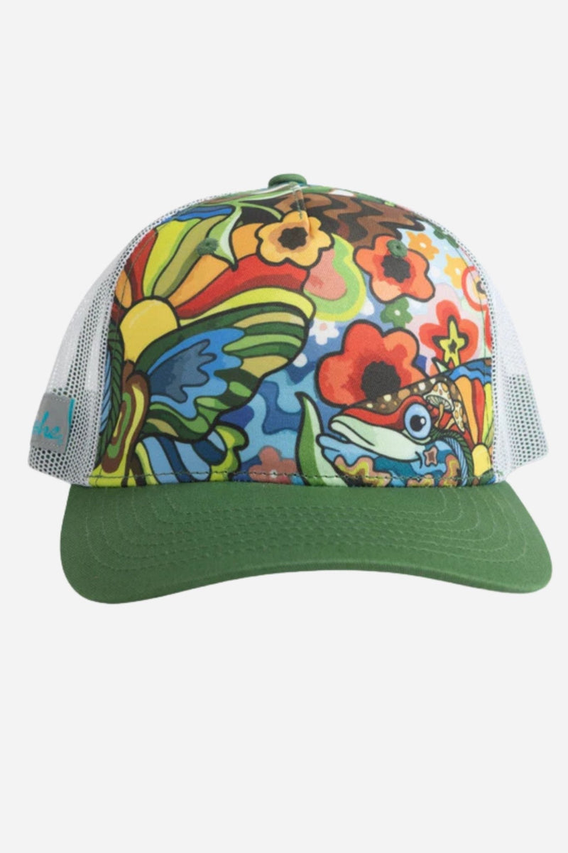 Load image into Gallery viewer, Boho Bass Abstract Trucker Hat
