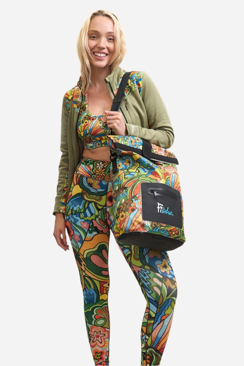 Load image into Gallery viewer, Boho Bass Roll Tote Dry Bag
