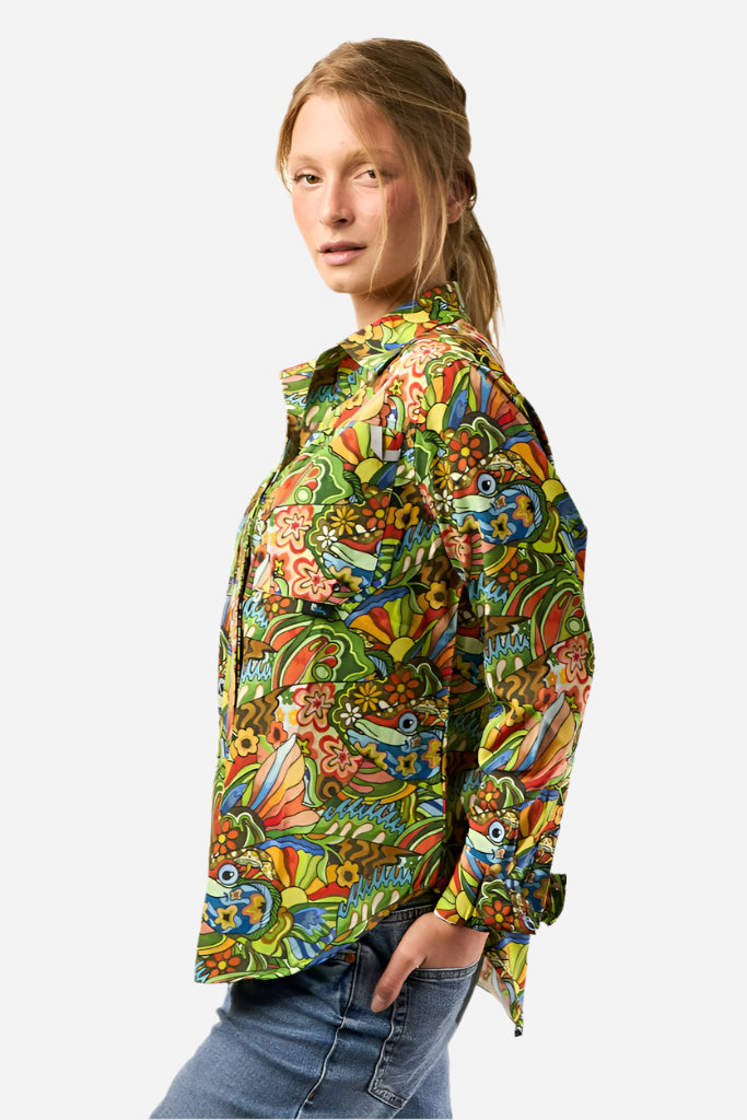 Load image into Gallery viewer, Boho Bass Tunic Fishing Shirt
