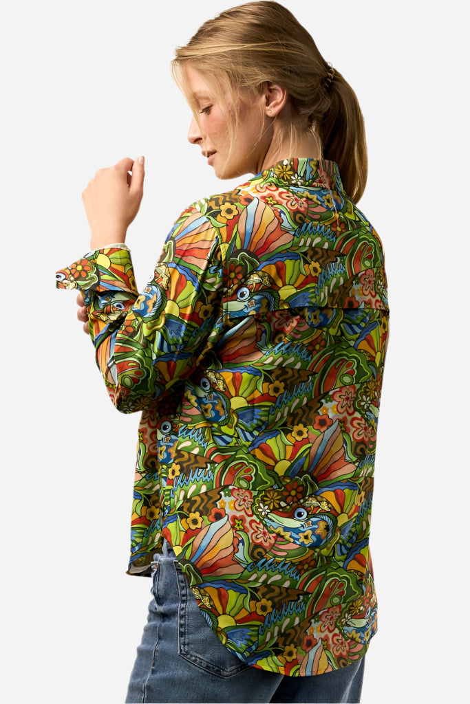Load image into Gallery viewer, Boho Bass Tunic Fishing Shirt
