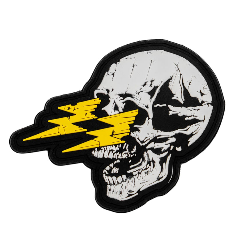 Load image into Gallery viewer, Die with Memories Bolt Skull PVC Patch
