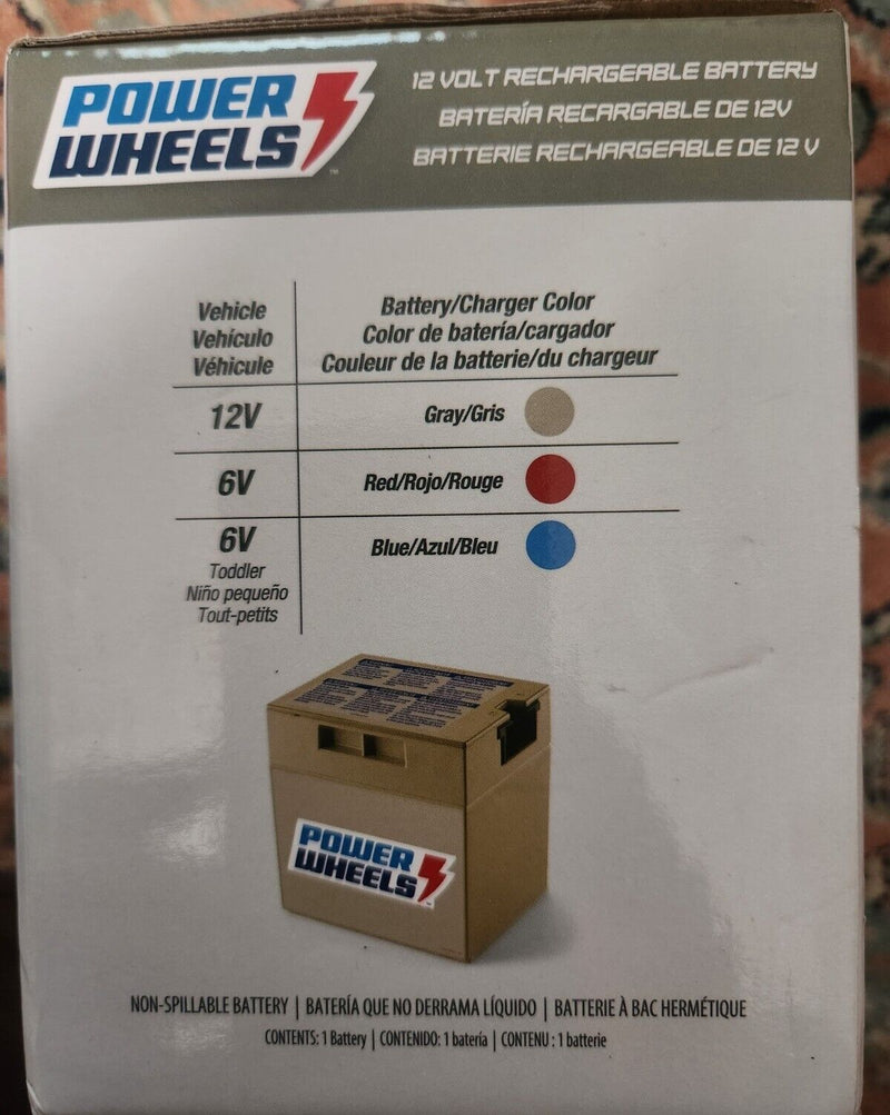 Load image into Gallery viewer, Brand New Gray 12V 12AH Rechargeable Battery for Power Wheels G5894
