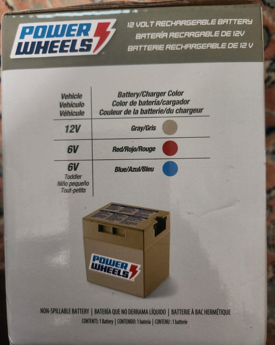 Brand New Gray 12V 12AH Rechargeable Battery for Power Wheels G5894
