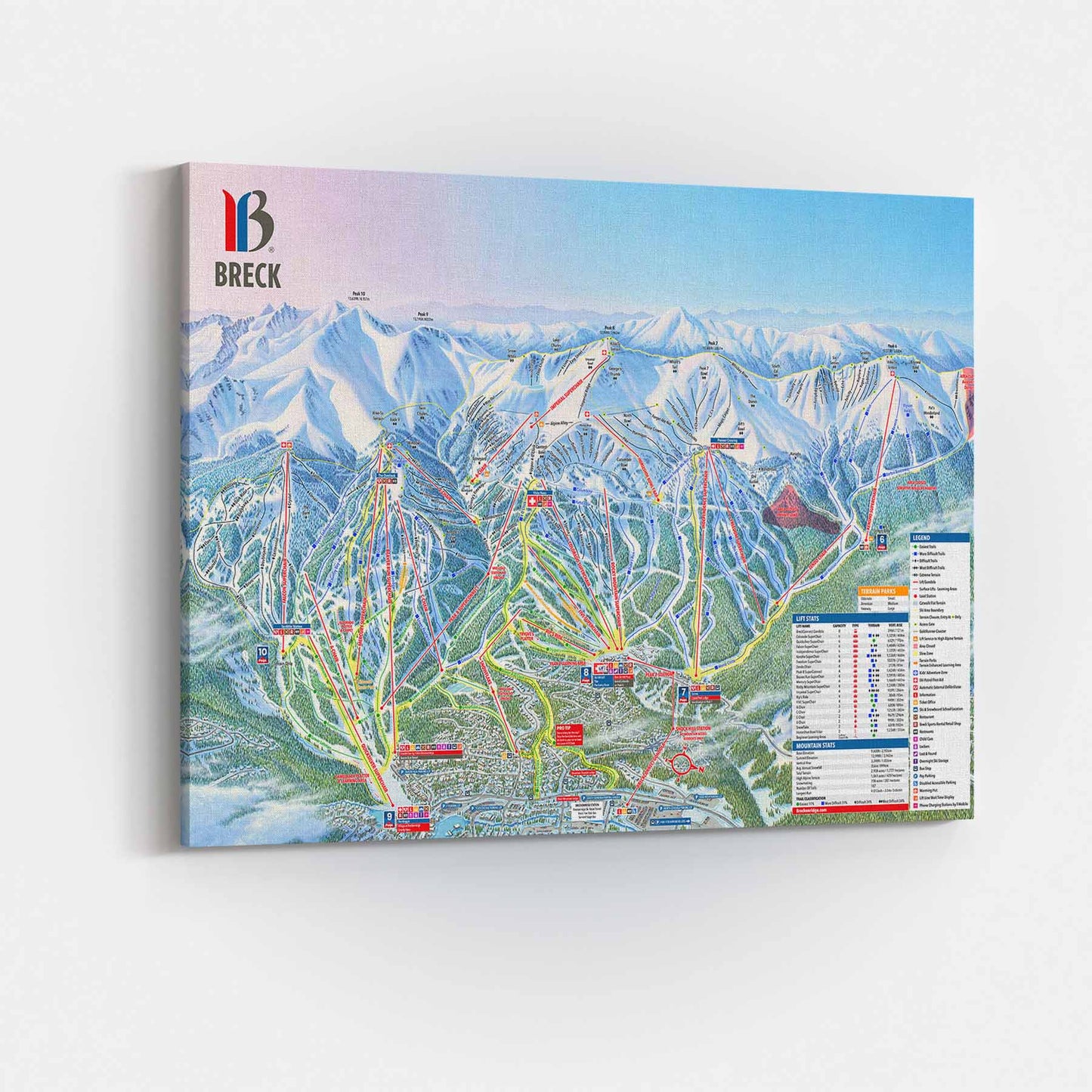Breckenridge Ski Resort Trail Map Poster