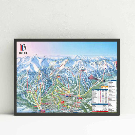 Breckenridge Ski Resort Trail Map Poster