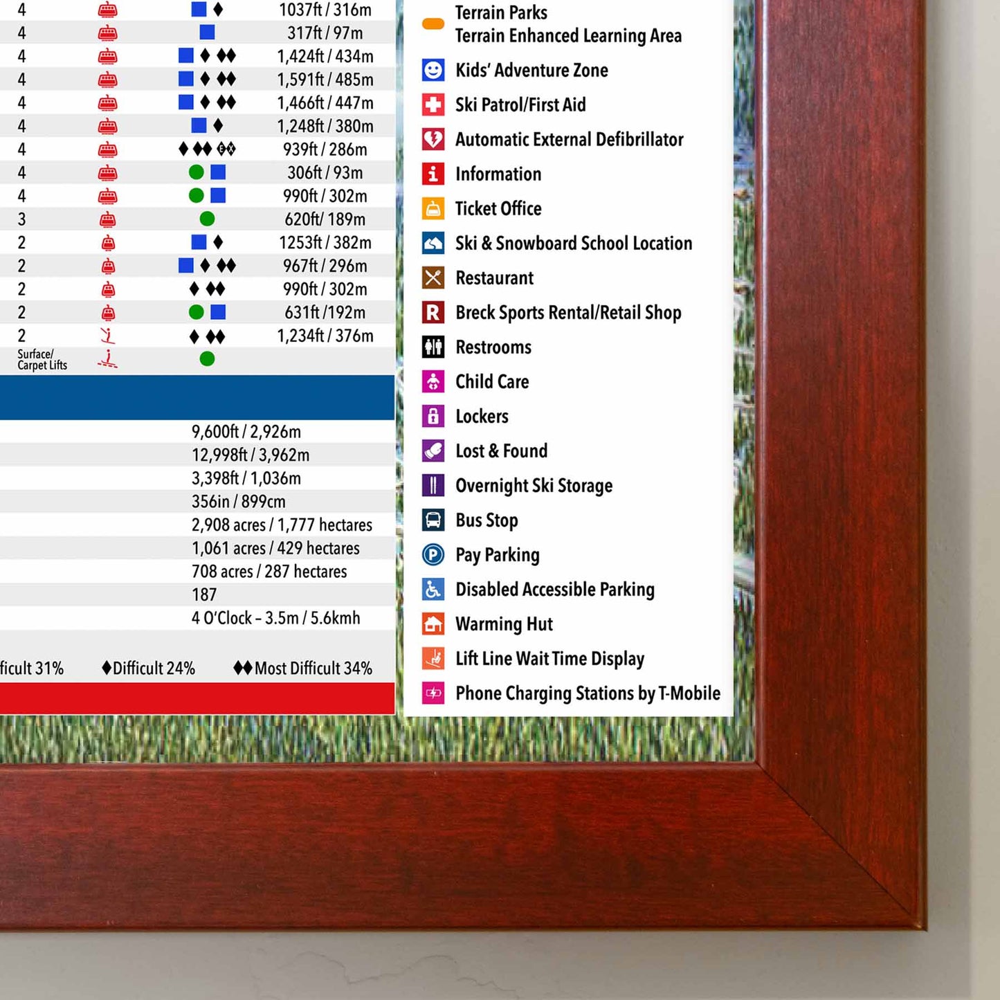 Breckenridge Ski Resort Trail Map Poster