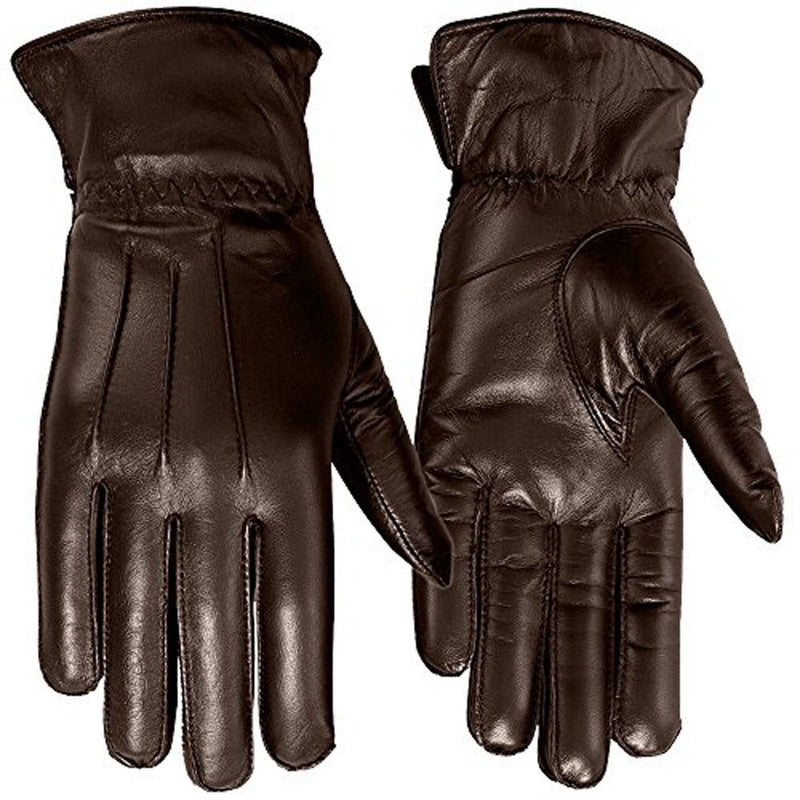 Load image into Gallery viewer, Women's Warm Winter Dress And Work Gloves, Thermal Lining, Genuine Brown Leather
