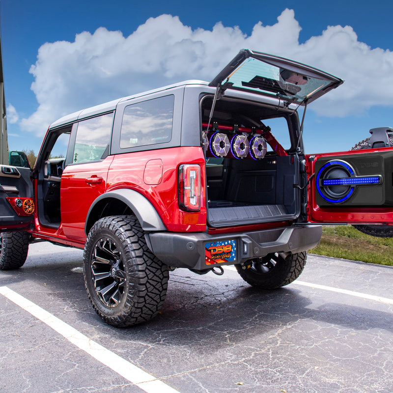 Load image into Gallery viewer, BRO-TUBE 4x 8" Marine Towers Speakers with RGB LED Lights, 4-Channel Marine Amplifier and AMPKIT for Ford Bronco 6th Gen
