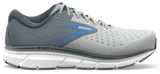 Women's Brooks Dyad 11, Grey/White/Blue, 6.5 B Medium - Skoutley Outdoors LLC