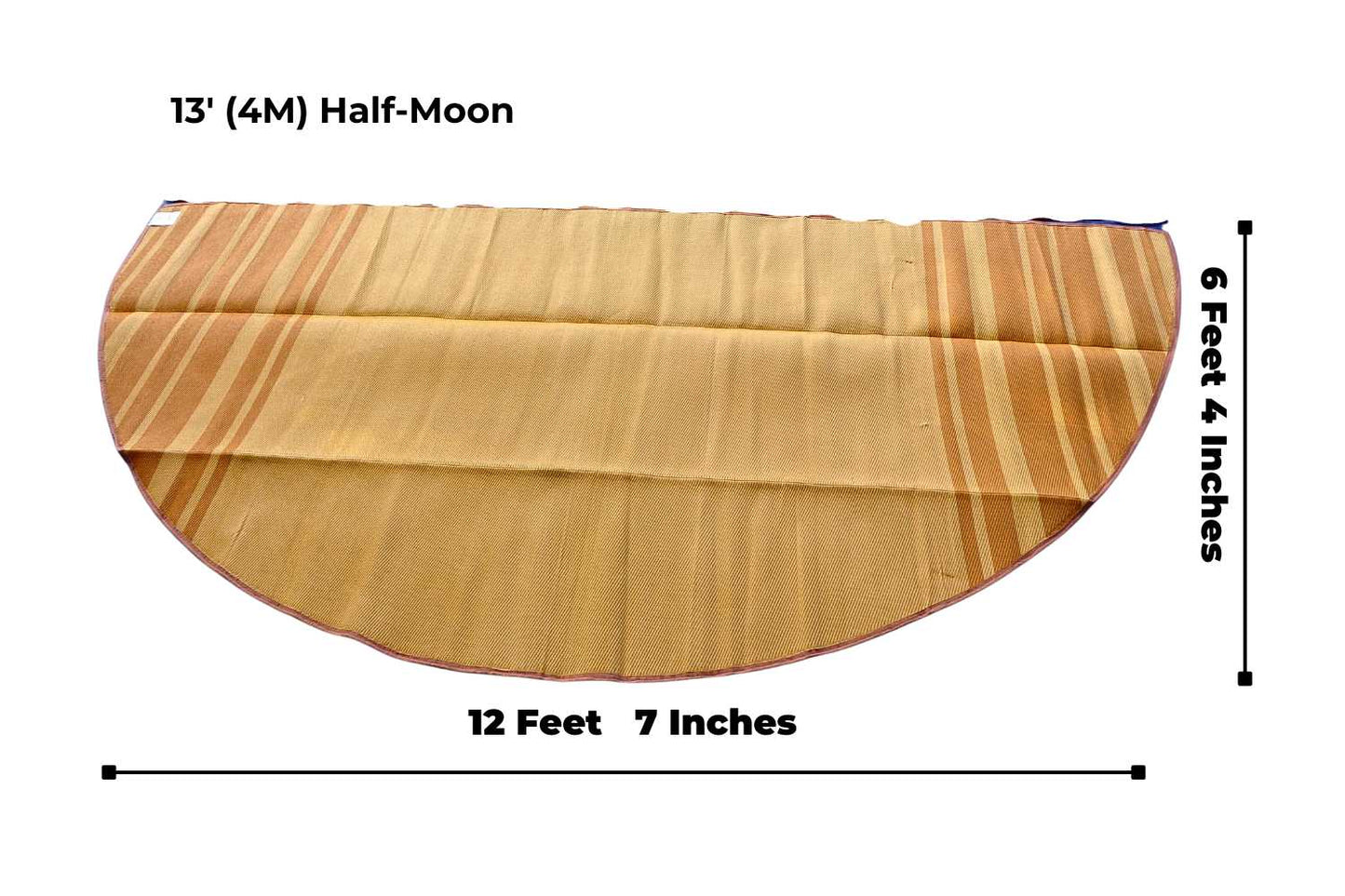 Striped Bell Tent Floor Matting | Citrus Tones | 13' (4M)