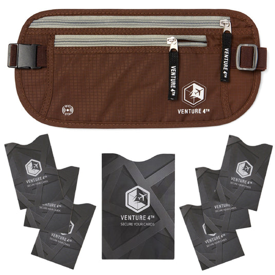 Travel Money Belt + RFID Sleeves