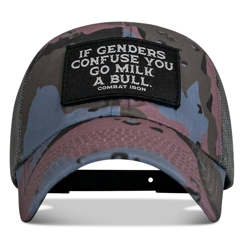 Load image into Gallery viewer, If Genders Confuse You Go Milk A Bull Patch Ripstop Hat
