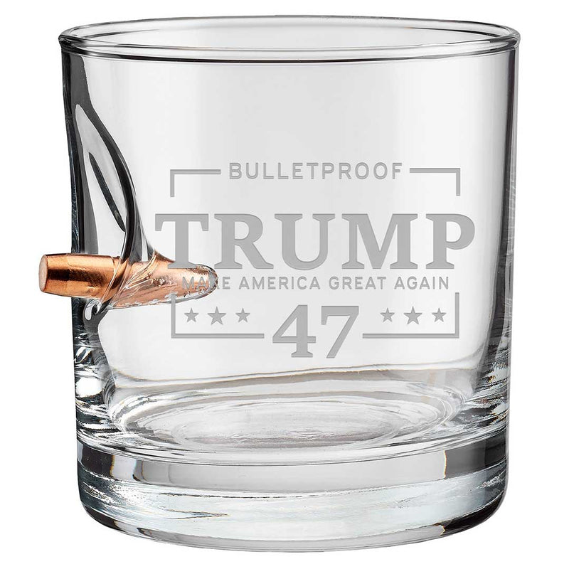 Load image into Gallery viewer, Bulletproof Trump 47 Whiskey Glass
