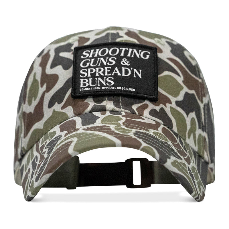 Load image into Gallery viewer, Shooting Guns &amp; Spread&#39;n Buns Patch RipStop Low Pro Hat

