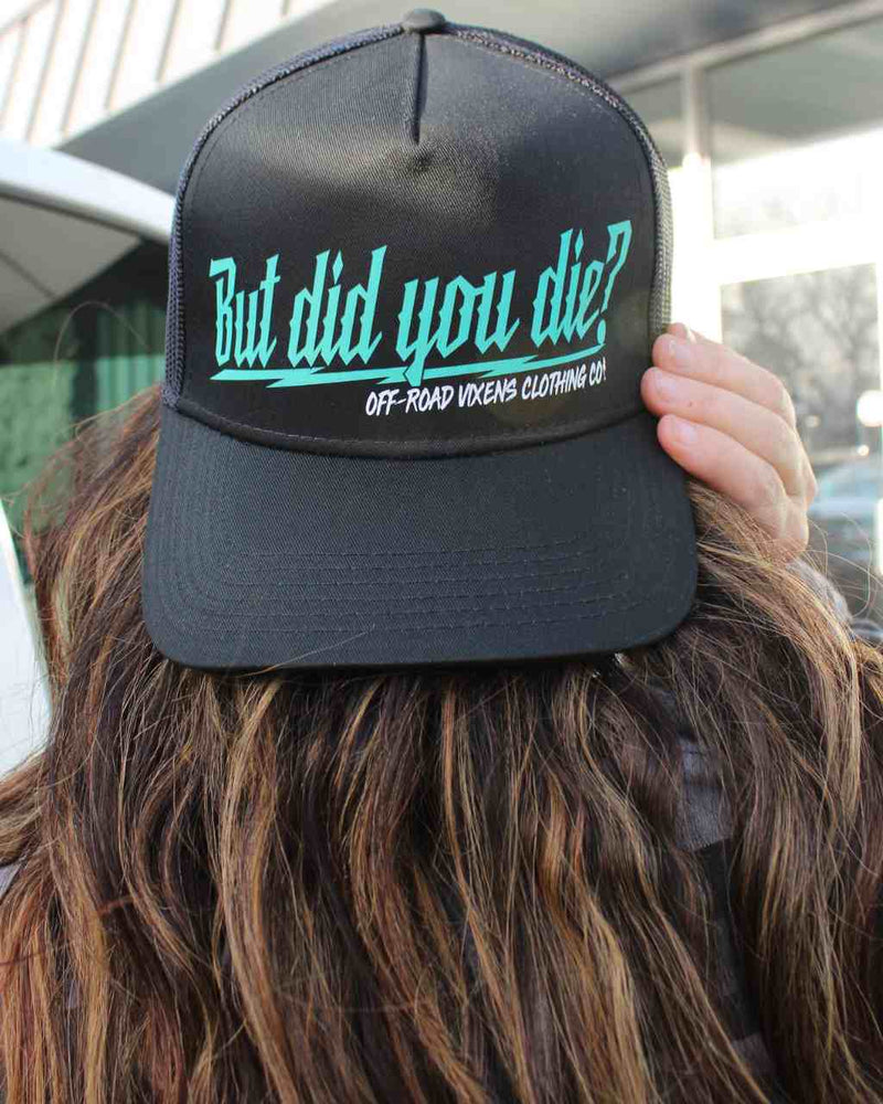 Load image into Gallery viewer, But did you die? Trucker - Black
