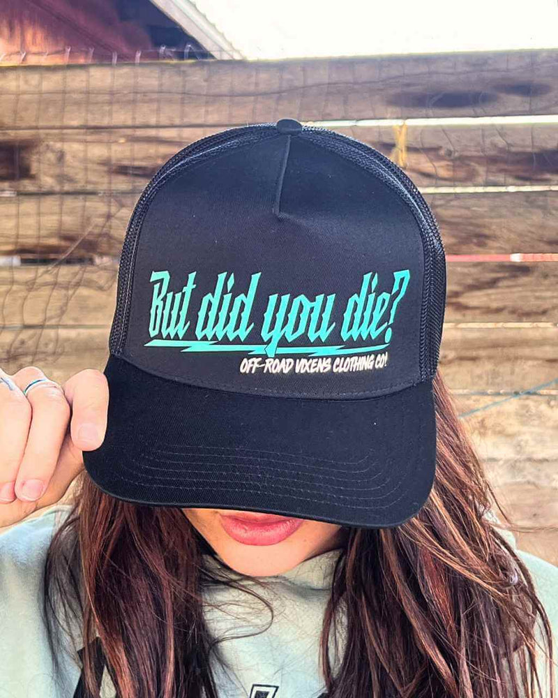 Load image into Gallery viewer, But did you die? Trucker - Black
