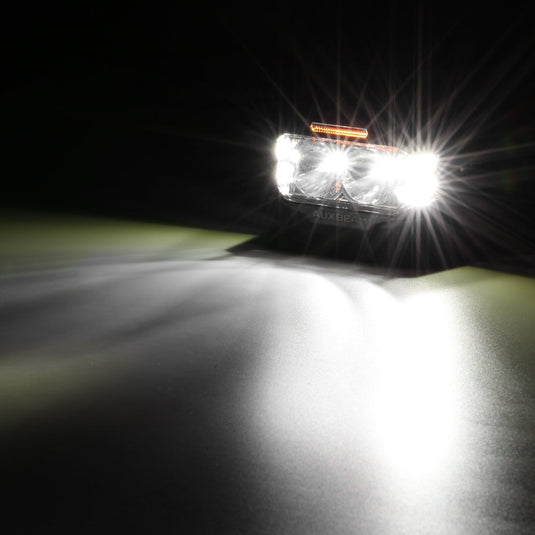 V-MAX Series | 4 Inch 72W 6960LM Combo Beam Side Shooter LED Rectangular Pod Lights with Amber DRL