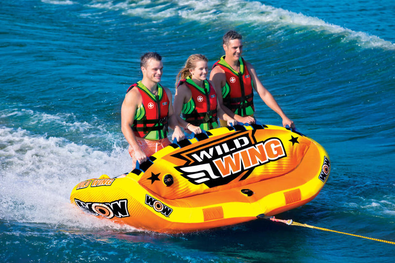 Load image into Gallery viewer, WOW Sports Wild Wing 3 Person Towable Water Tube For Pool and Lake (18-1130)
