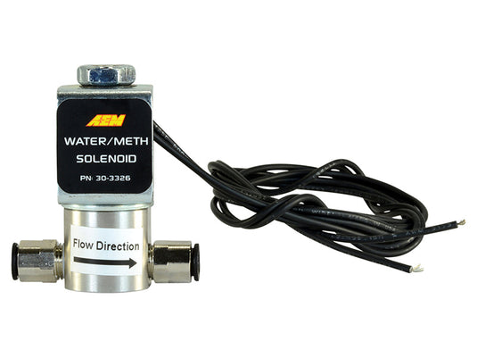 AEM Water/Methanol Injection System - High-Flow Low-Current WMI Solenoid - 200PSI 1/8in-27NPT In/Out 30-3326