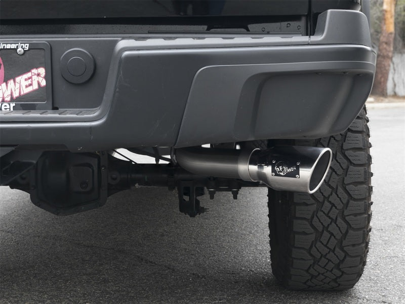 Load image into Gallery viewer, aFe Mach Force-XP Exhaust 3in CB SS 15-17 GM Colorado/Canyon 2.5L/3.6L Side Exit w/ Polished Tip
