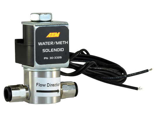 AEM Water/Methanol Injection System - High-Flow Low-Current WMI Solenoid - 200PSI 1/8in-27NPT In/Out 30-3326