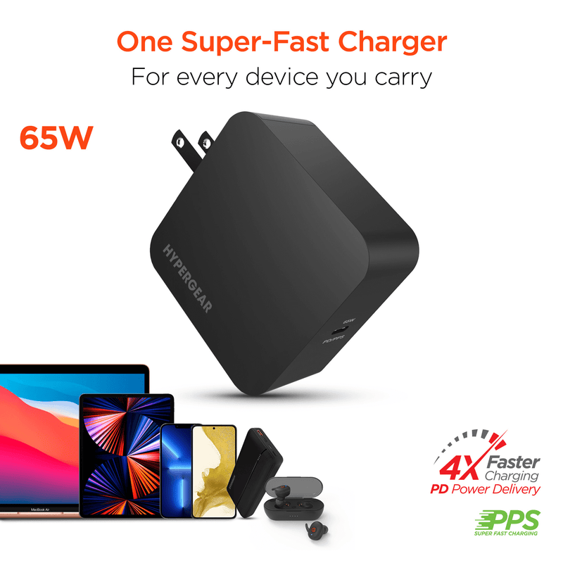 Load image into Gallery viewer, HyperGear SpeedBoost 65W USB-C PD Laptop Wall Charger with PPS
