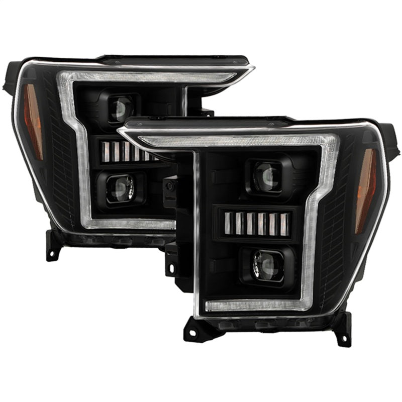 Load image into Gallery viewer, Spyder Signature 20-21 Ford F150(Halogen Model) Proj. Headlights - Black(PRO-YD-FF15021HALSI-SEQ-BK)
