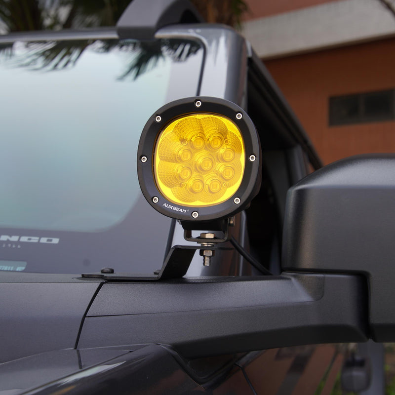 Load image into Gallery viewer, P4 Series | 4 Inch 90W 9000LM Round LED Driving Lights Flood Amber Pod Lights
