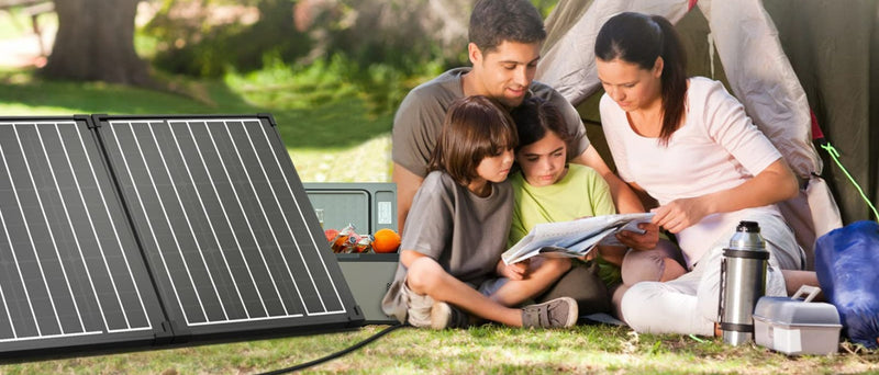 Load image into Gallery viewer, Acopower Foldable kits Framed All black 100W
