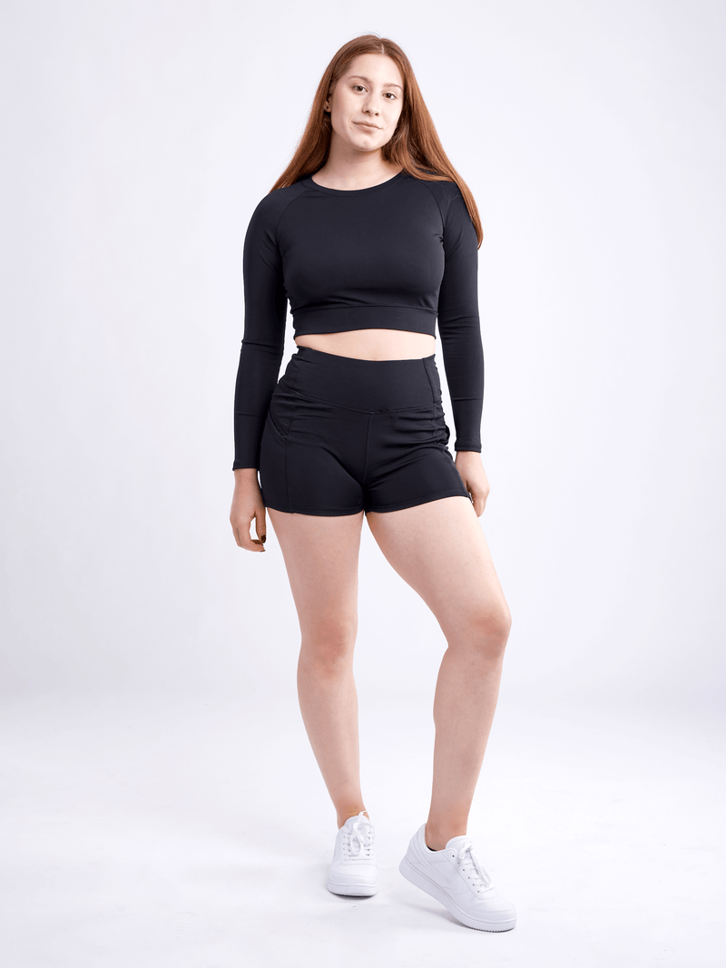 Load image into Gallery viewer, JupiterGear High-Waisted Athletic Shorts with Side Pockets
