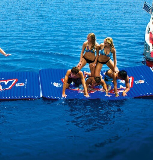 Load image into Gallery viewer, WOW Watersports Floating Pool and Lake Water Walkway and Lounge Red
