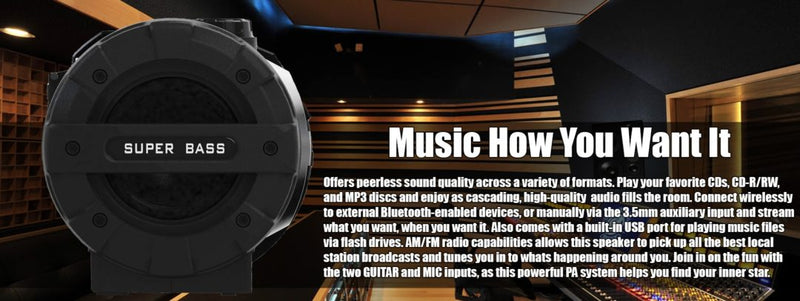 Load image into Gallery viewer, Naxa MP3/CD Bass Reflex Boombox and PA System with Bluetooth
