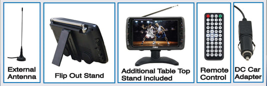 Naxa 7" Portable 12 Volt TV and Digital Multimedia Player