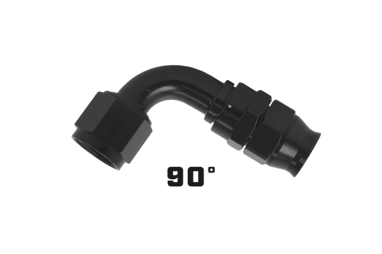 Aeromotive PTFE Hose End - AN-06 - 90 Deg - Black Anodized 15352