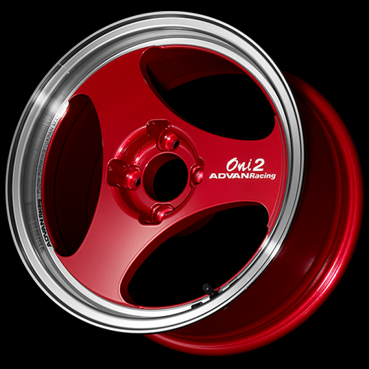 Advan ONI2 15x6.5 / +35 Offset / 4x100 / 63mm Bore / Machining and Racing Candy Red YAY5D35ACR