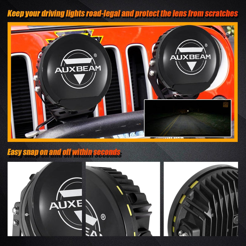 Load image into Gallery viewer, (2pcs/set) 7 Inch 90W Round Spot Beam Offroad LED Driving Lights w/ SAE Compliant+Amber/Black Covers(Optional)
