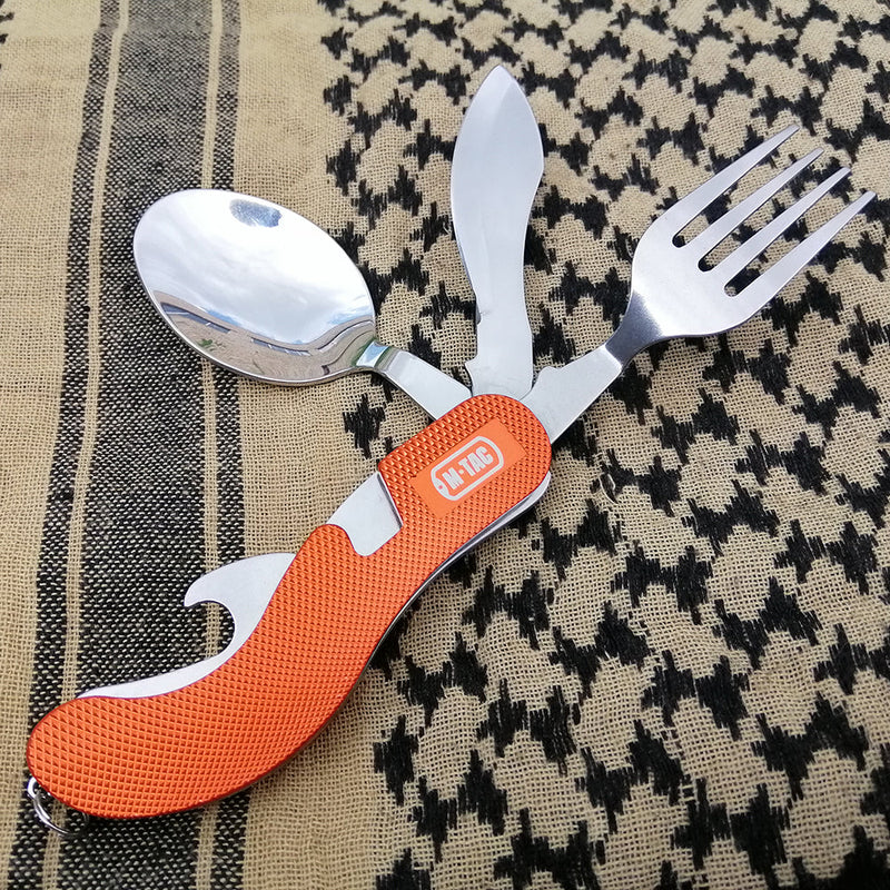 Load image into Gallery viewer, M-Tac Folding Two-Piece Cutlery Set
