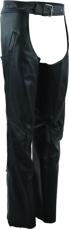 Load image into Gallery viewer, Kuryakyn Leather By River Road Plains Leather Chaps Black Womens - Small
