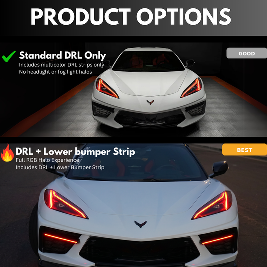 Chevrolet Corvette C8 RGBW+A DRL Boards (2020-2026)