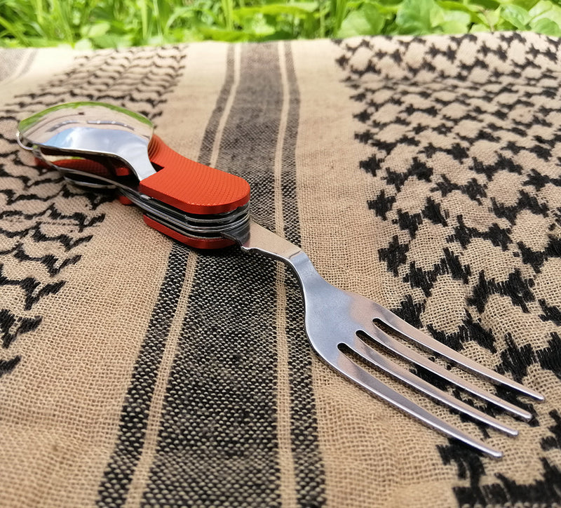 Load image into Gallery viewer, M-Tac Folding Two-Piece Cutlery Set
