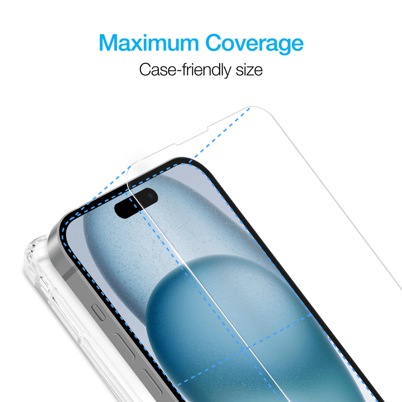 Load image into Gallery viewer, Naztech IntelliShield HD Tempered Glass 25pc Bundle Kit for iPhone 15
