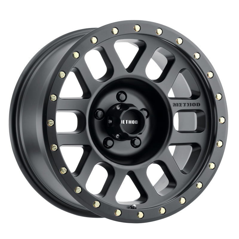Load image into Gallery viewer, Method MR309 Grid 17x8.5 0mm Offset 5x5 94mm CB Matte Black Wheel
