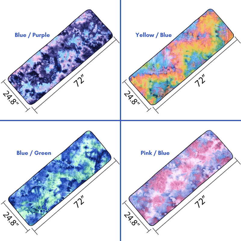 Load image into Gallery viewer, JupiterGear Tie Dye Yoga Mat Towel with Slip-Resistant Grip Dots
