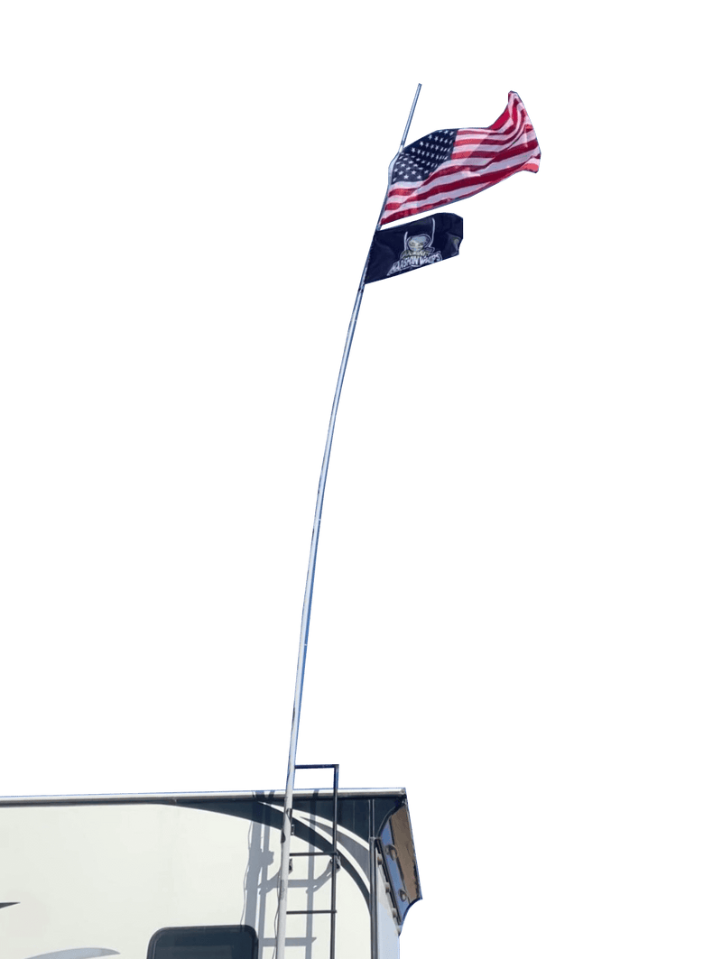 Load image into Gallery viewer, Marshin Whips Camp Locator Kit | RV Ladder Mount &amp; Telescoping Pole System
