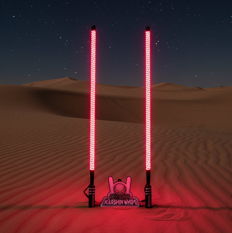 Load image into Gallery viewer, V2 Black Out LED Whip Set: The Ultimate Stealth
