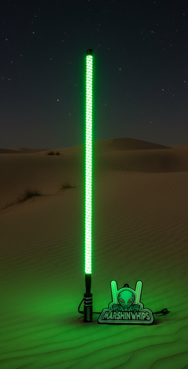 Load image into Gallery viewer, V2 Black Out LED Whip: The Ultimate Stealth Single
