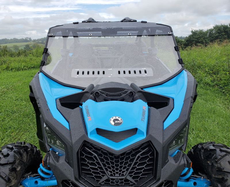 Load image into Gallery viewer, Can-Am Maverick X3 Max - 2 Pc Windshield with Tinted Visor w/Hard Coat, Vent, and Clamp Options
